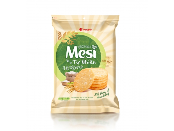 Túi bánh gạo Mesi vị tự nhiên 130g